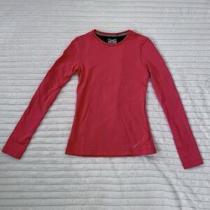 Under Armour Women’s Fitted ColdGear Long Sleeves Thumb Holes Pink Coral Size S